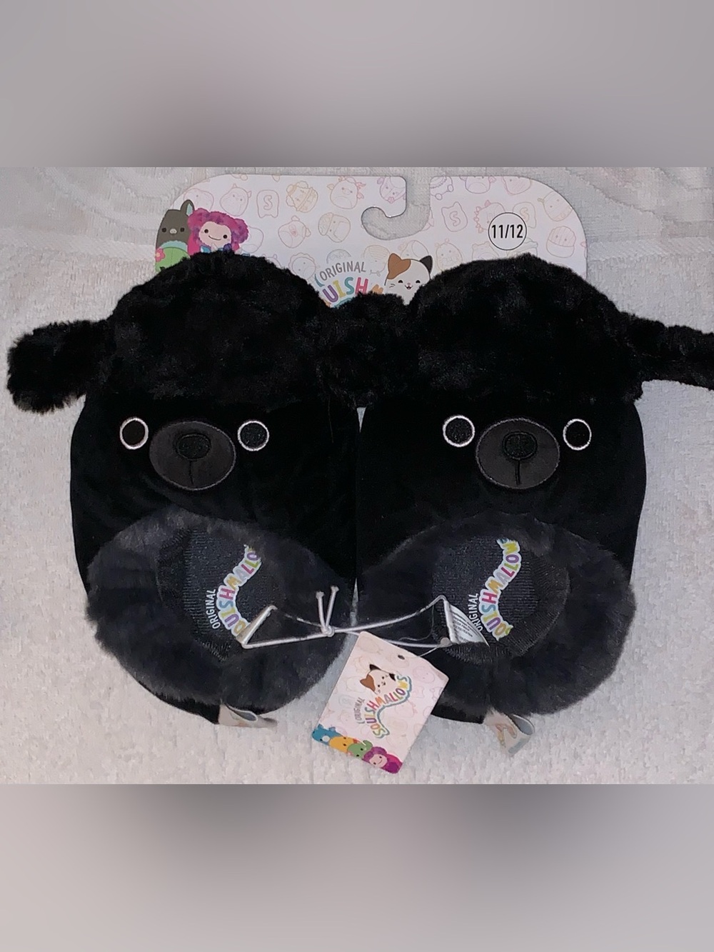 Squishmallows Jettward The Black Dog Kids Slippers Youth Toddlers Size 11/12 NWT